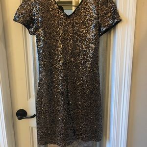 Gold and Black Sequin Minidress Size Medium NWT